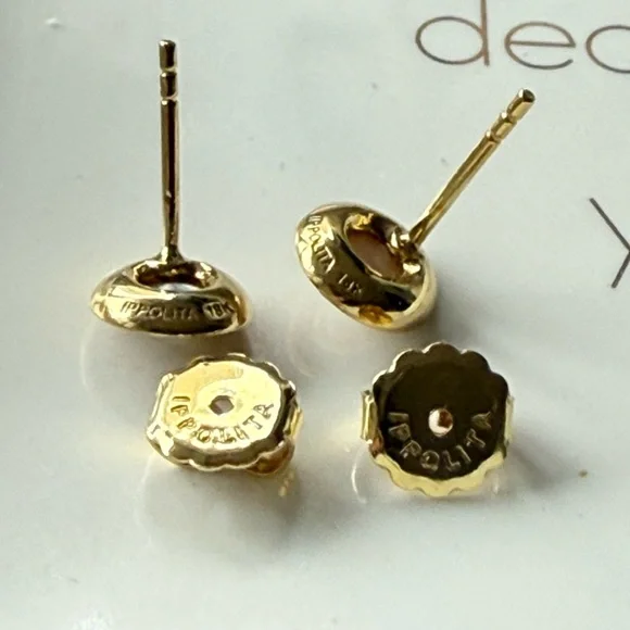 Ippolita Mother of Pearl Diamond 18k Mini Lollipop Stud Earrings - Picture 4 of 9